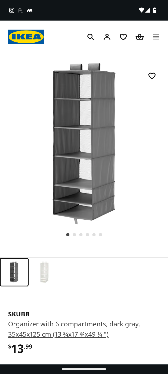 IKEA SKUBB Closet Organizer