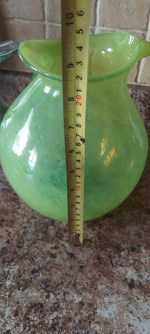 Green Glass Pitcher - photo 3