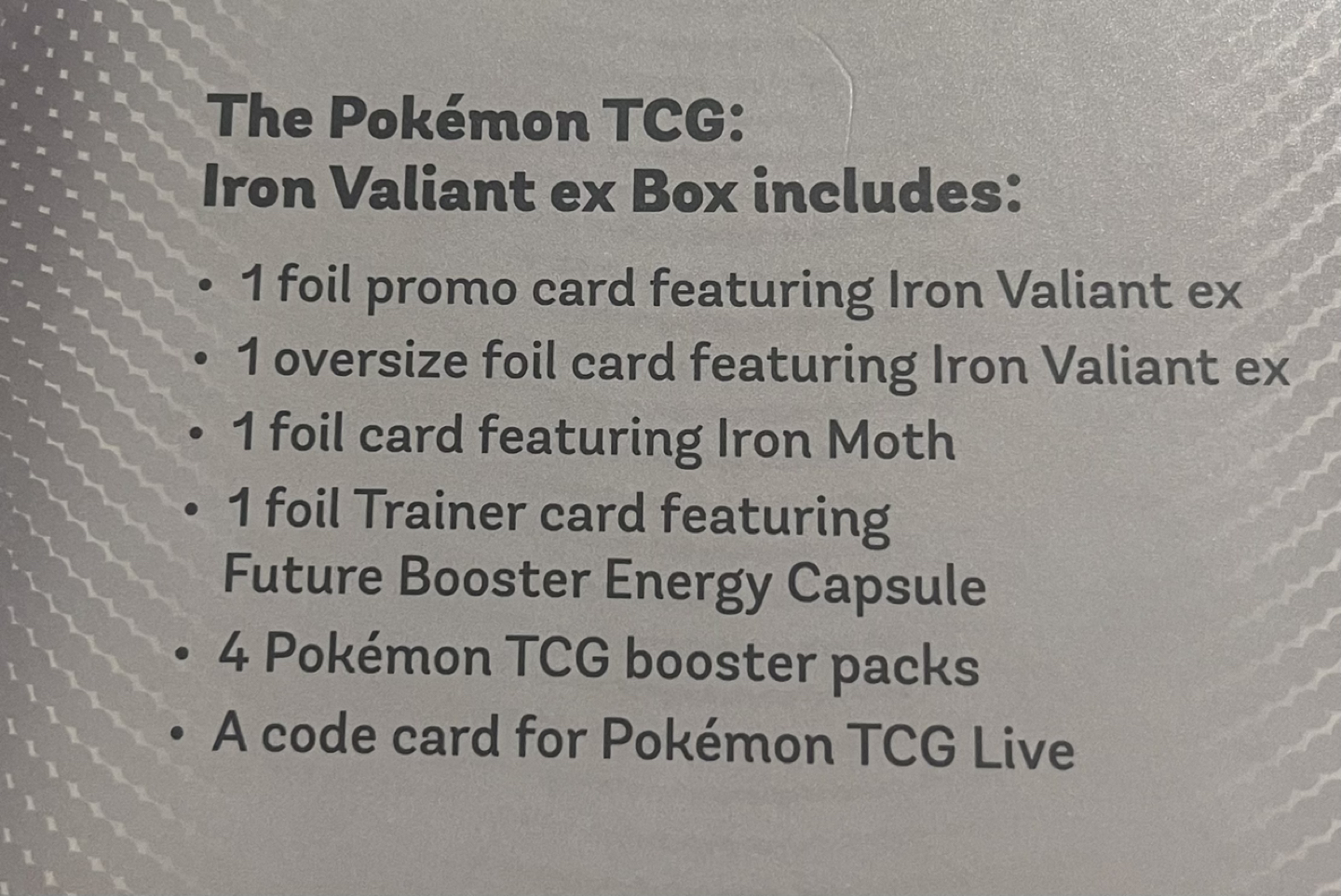 POKÉMON, Iron ValiantEX Box trading card game image indicator(3)