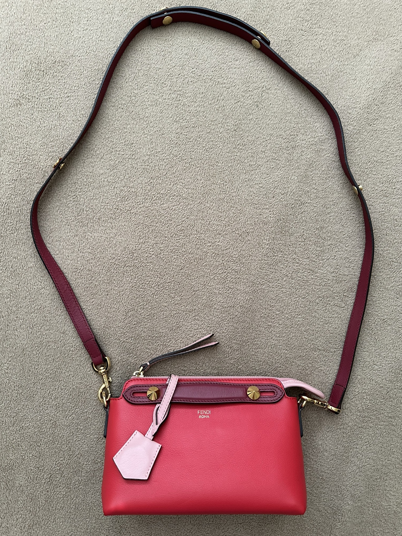 Fendi By the Way Tri Colour Leather Crossbody Bag