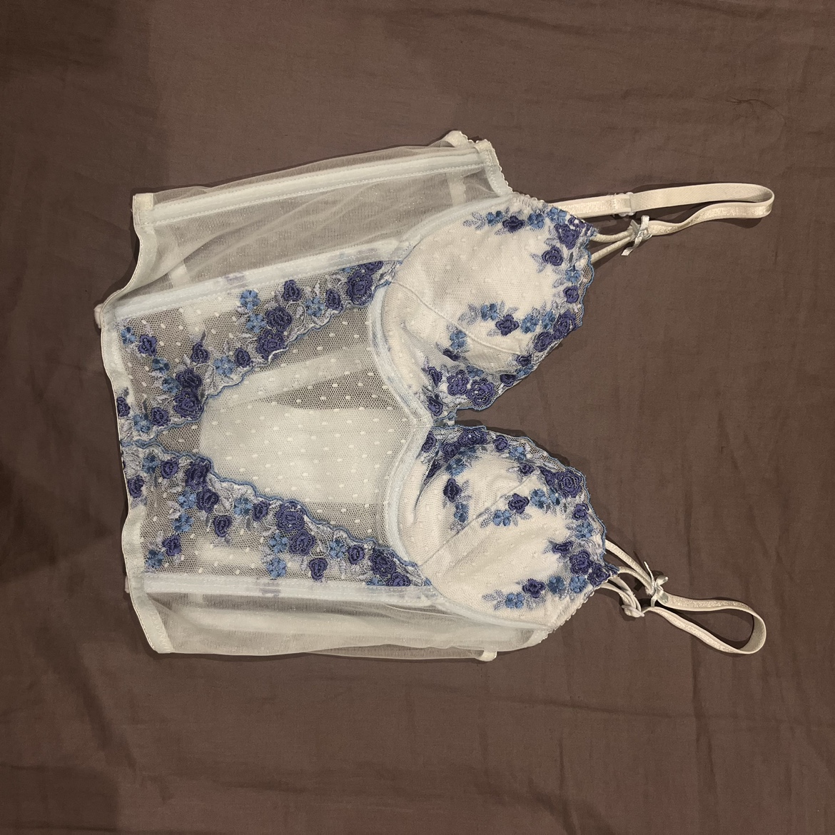 Blue corset top (size XS) thumbnail