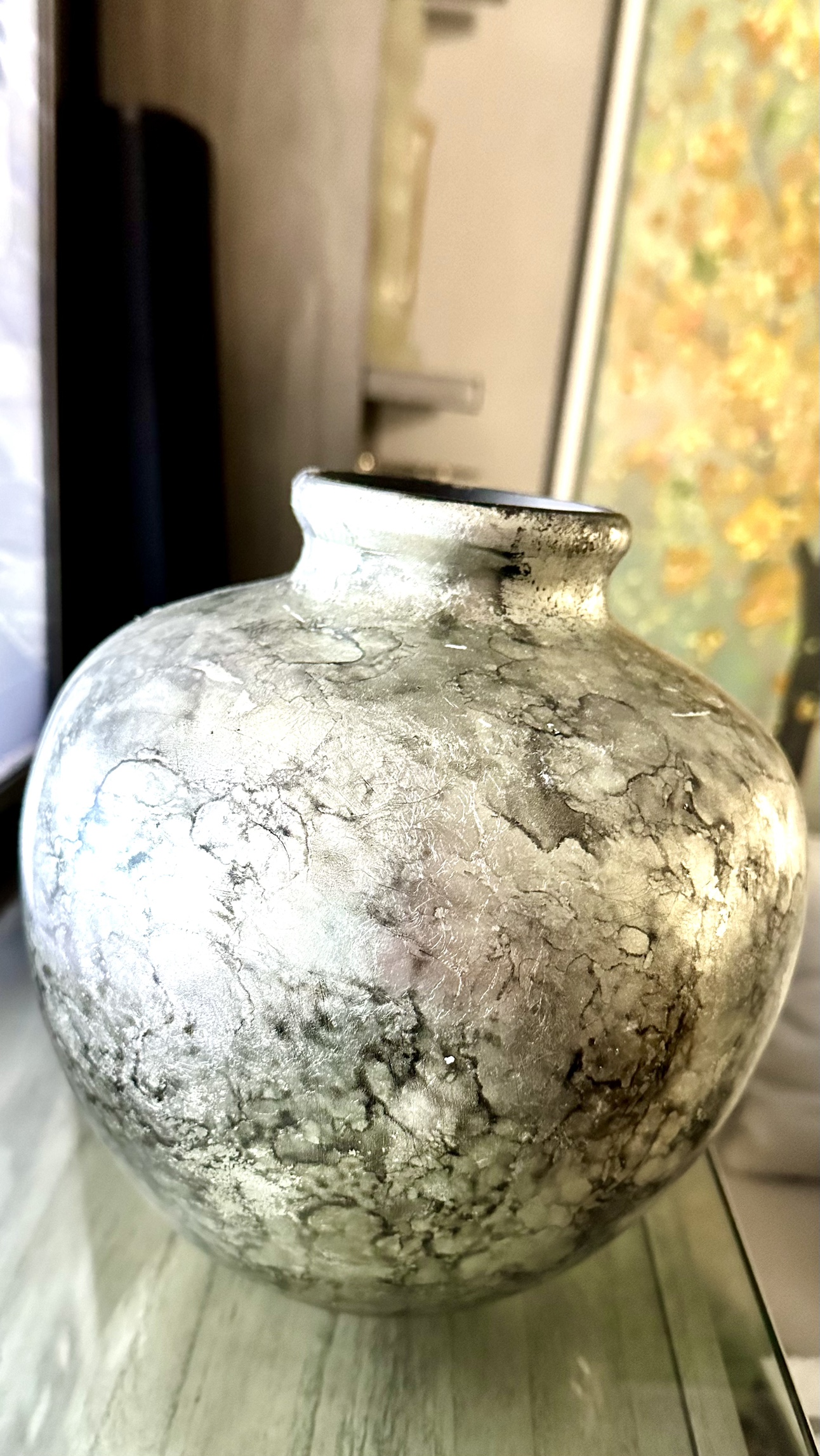 Silver and Grey  Marble Vase - photo 3