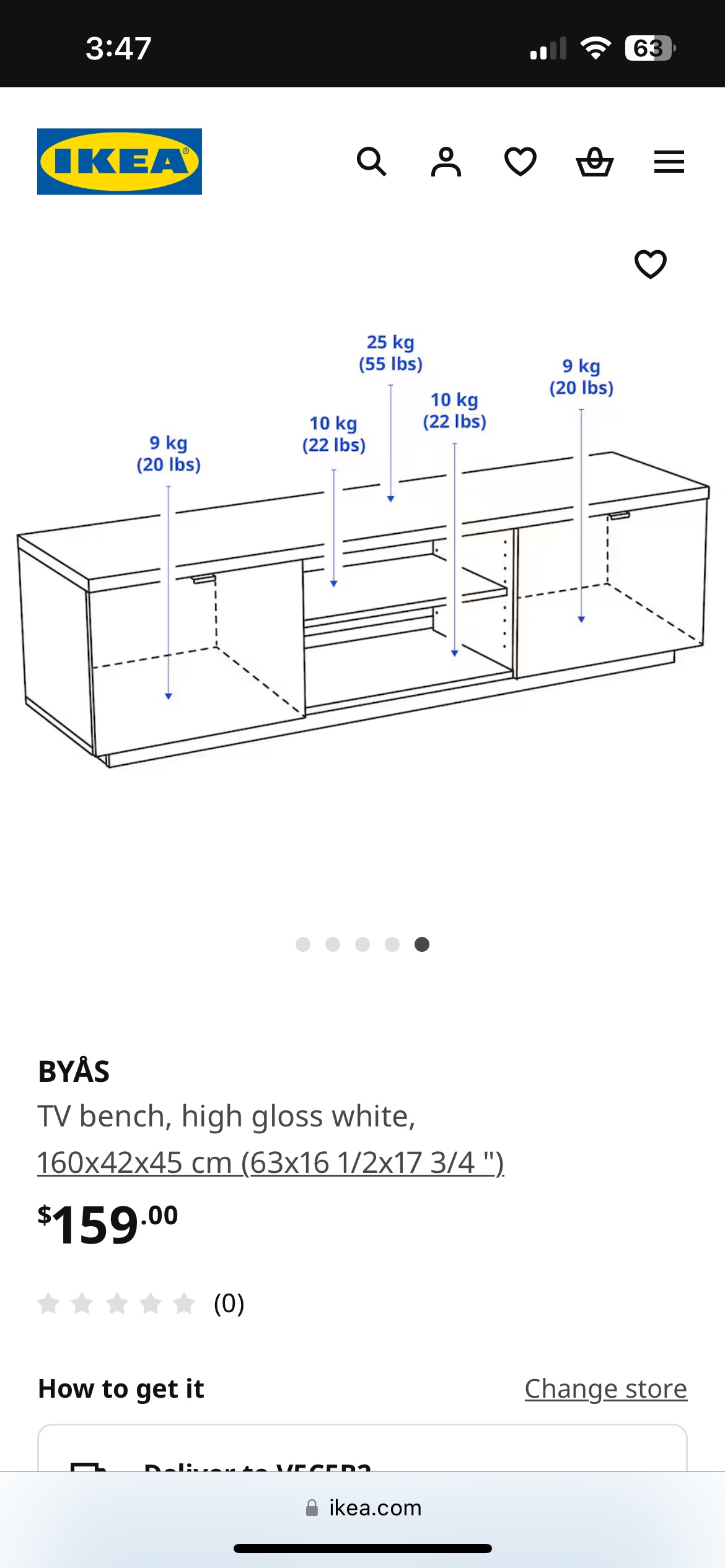 White TV Stand - photo 5
