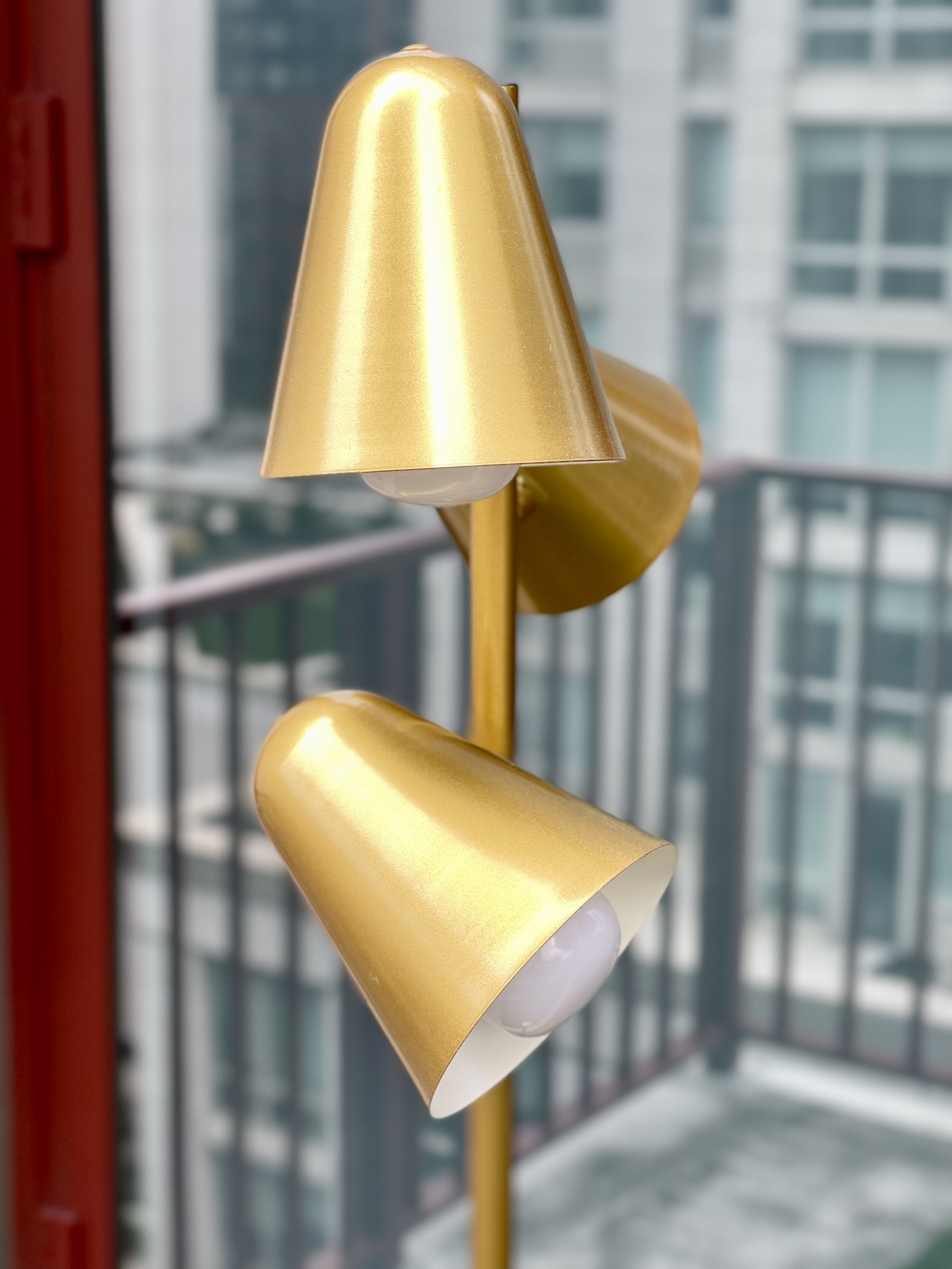 3-Light Floor Lamp, 63.5” Mid Century Modern - photo 3