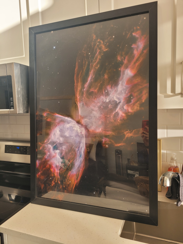 Hubble Butterfly Nebula Post with Frame