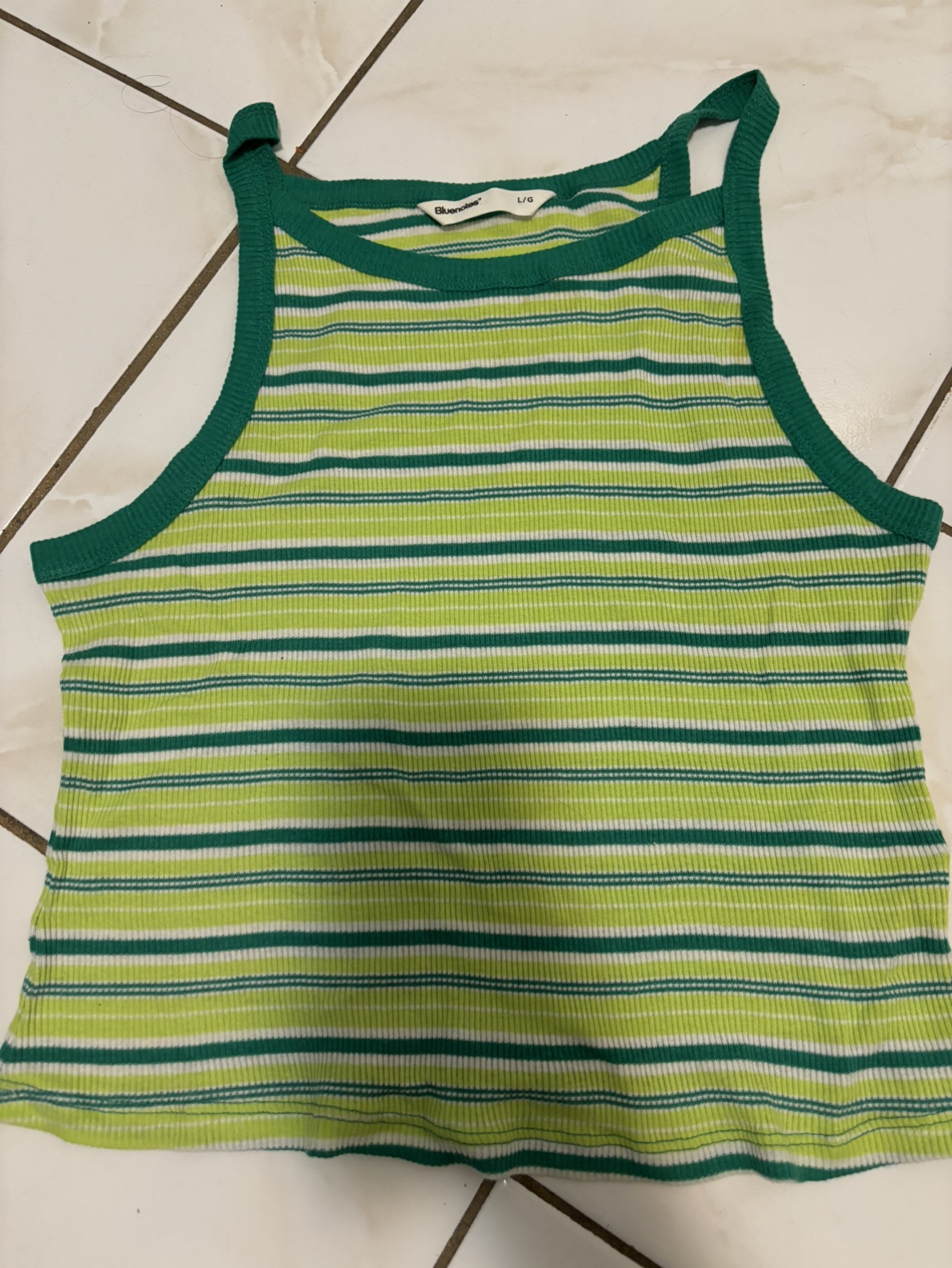 Green Striped Tank Top thumbnail