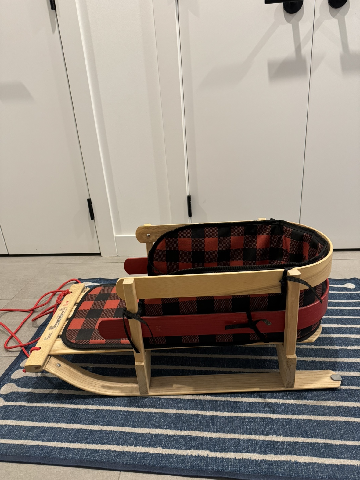 Streamridge Baby & Kids' Vintage Style Wooden Winter Sleigh