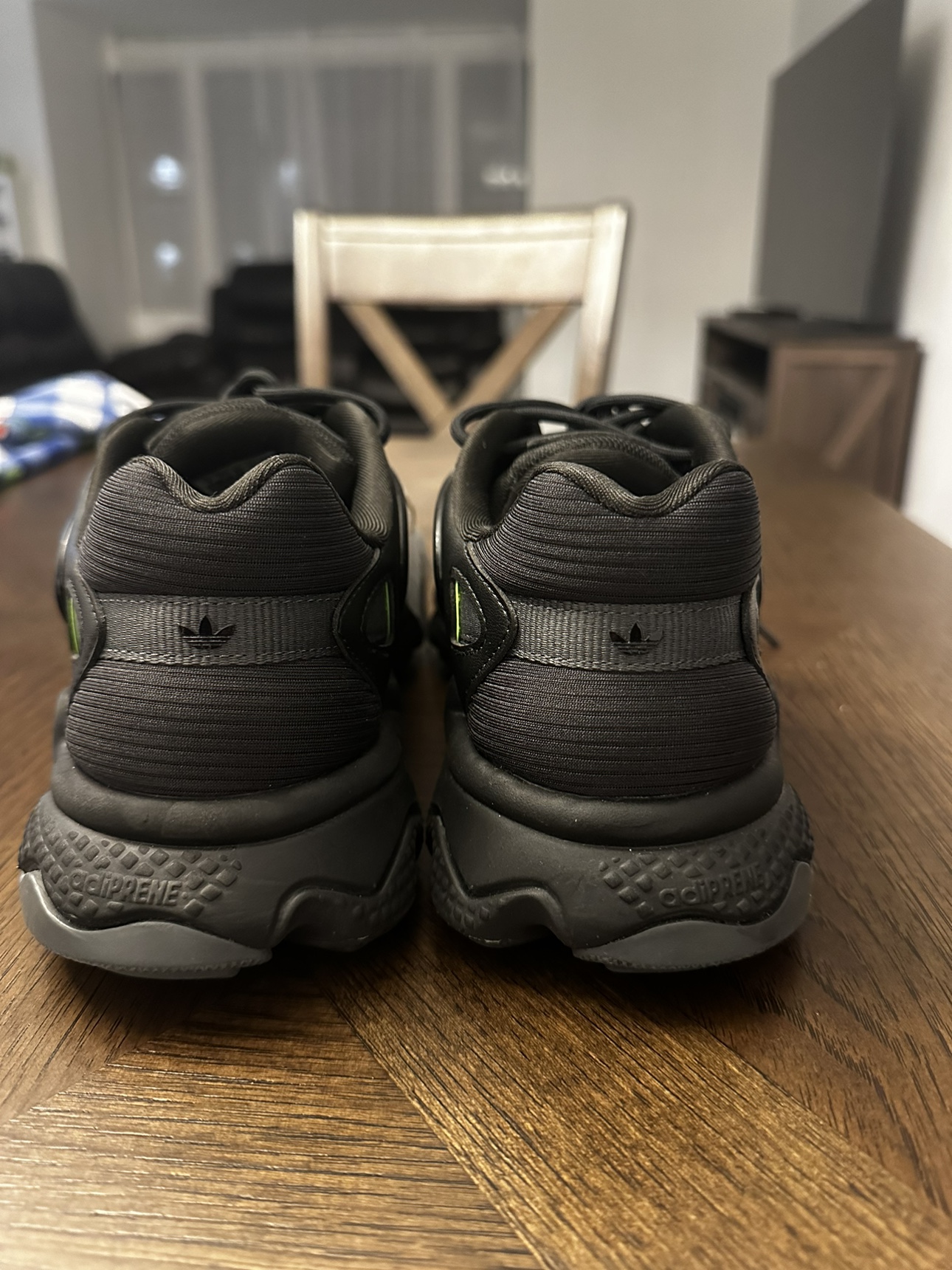 Mens adidas oztrail black solar green image indicator(3)