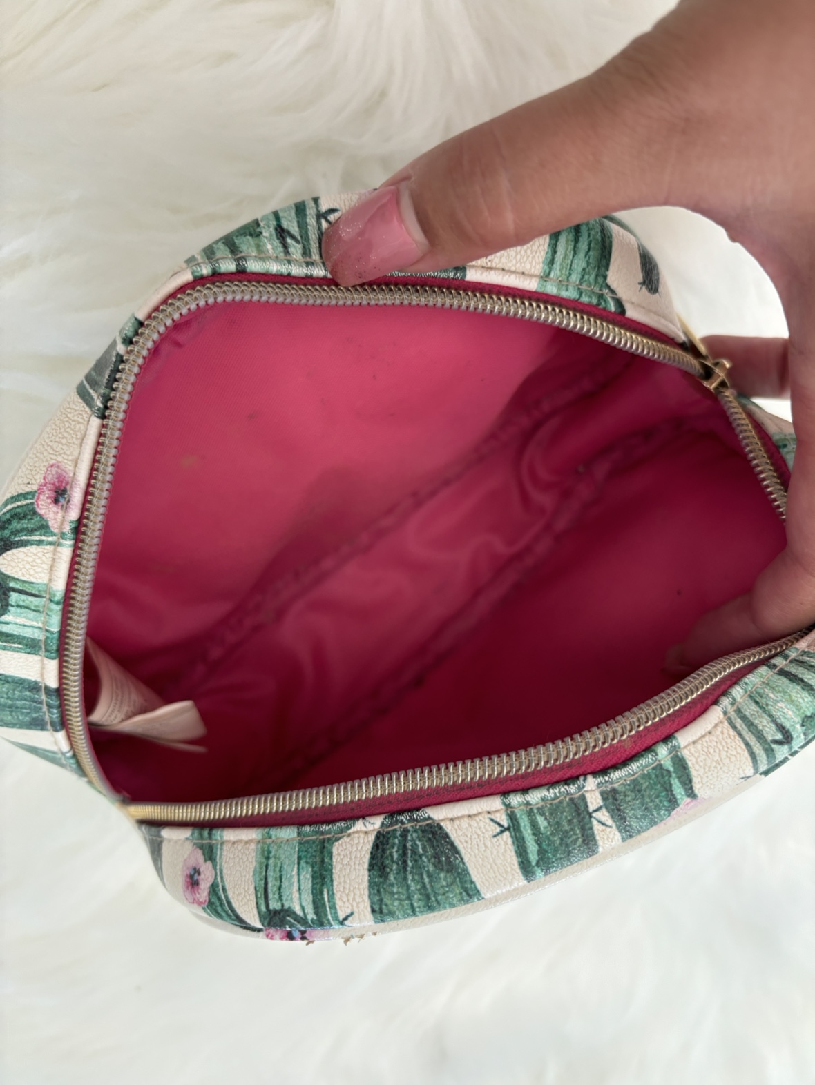 Cactus Print Makeup Bag - photo 2