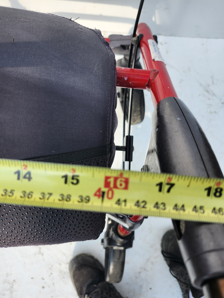 Aluminum Height Adjustable WALKER WITH SEAT 8 "WHEELS: image indicator(9)