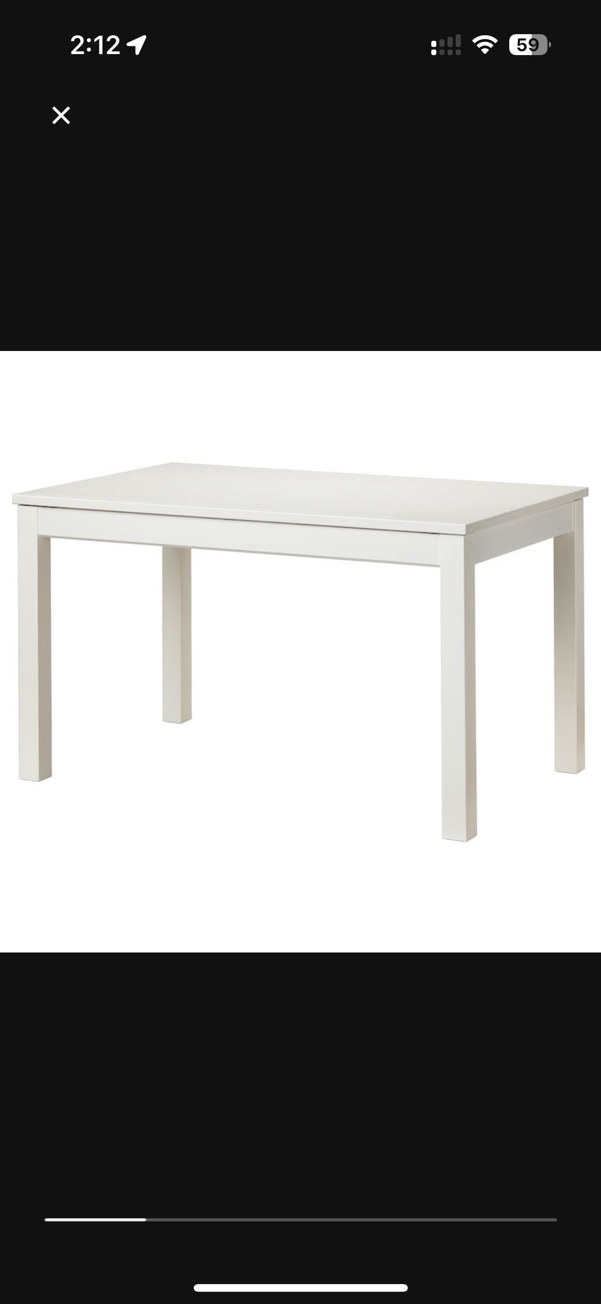 White extendable dining table for sale - photo 2