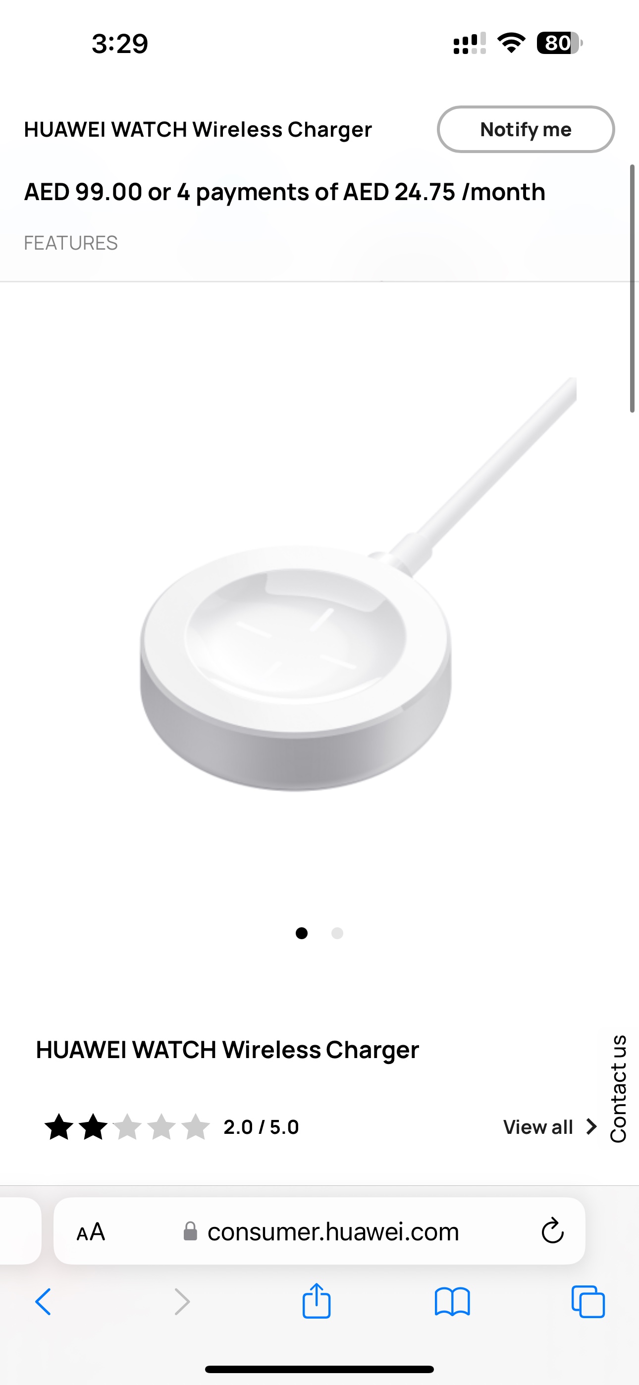 Huawei Watch Wireless Charger image indicator(2)