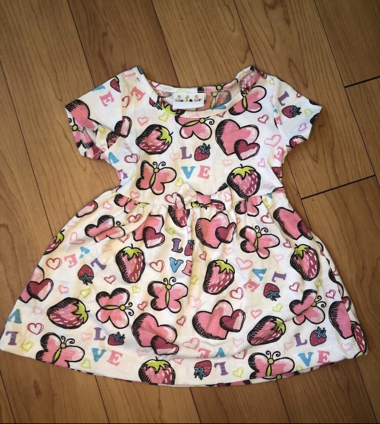 Strawberry and Butterfly Dress 0-3 Months