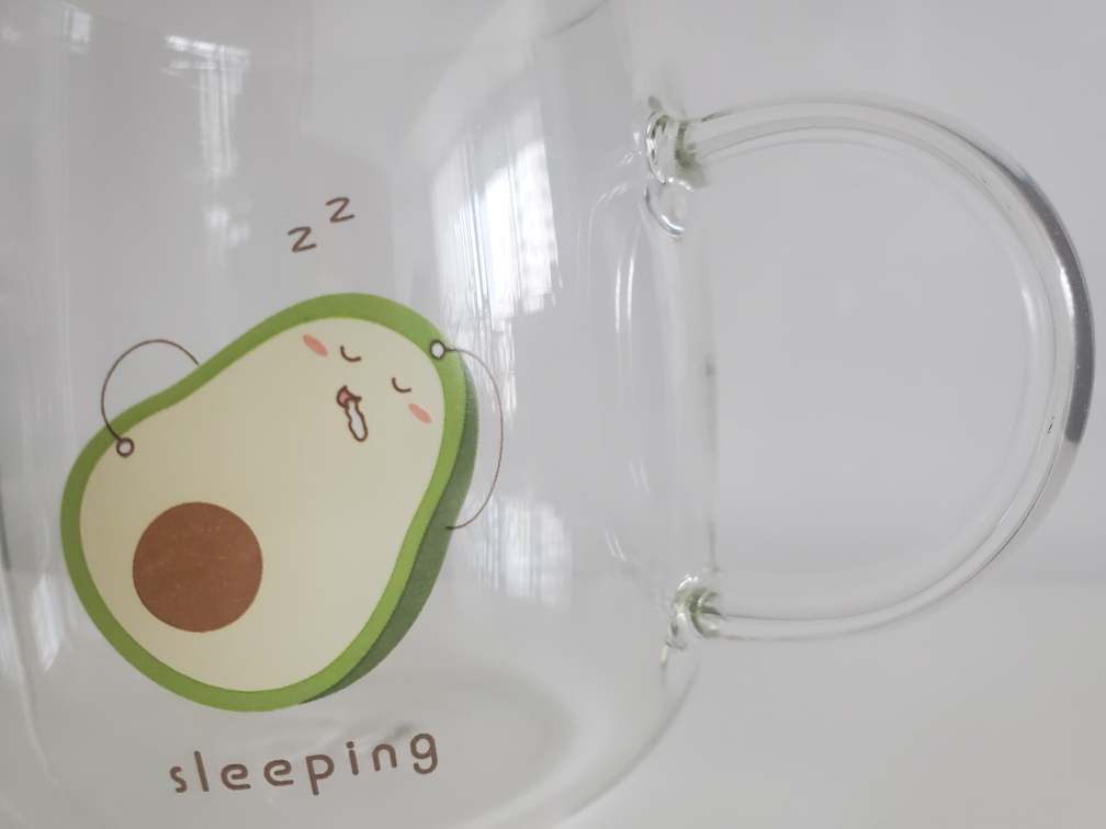 Glass mug cup - Sleeping Avocado image indicator(2)