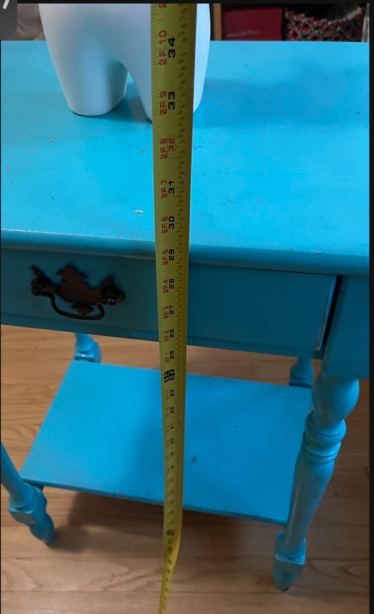 Teal End Table Please Check more pictures description - photo 5
