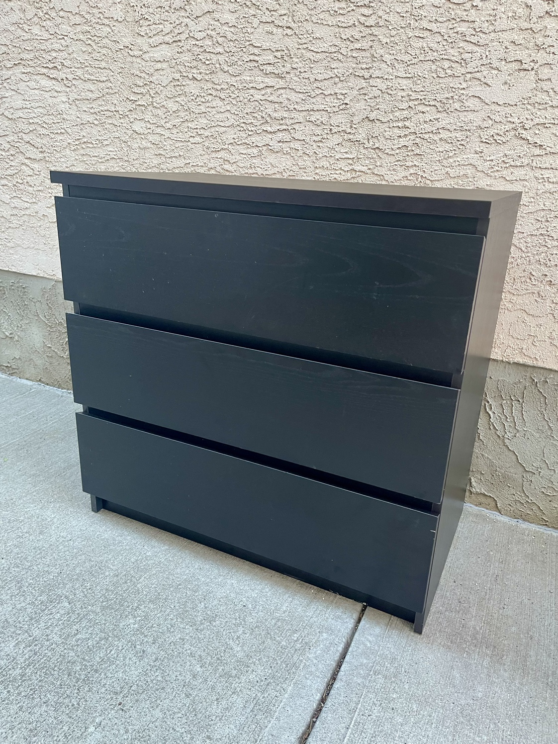 IKEA MALM 3-Drawer Dresser BLACK