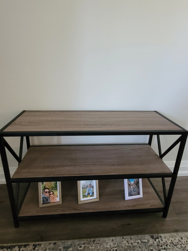 black and Oak Console/bookcase