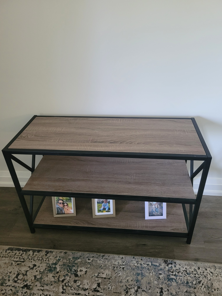black and Oak Console/bookcase - photo 2