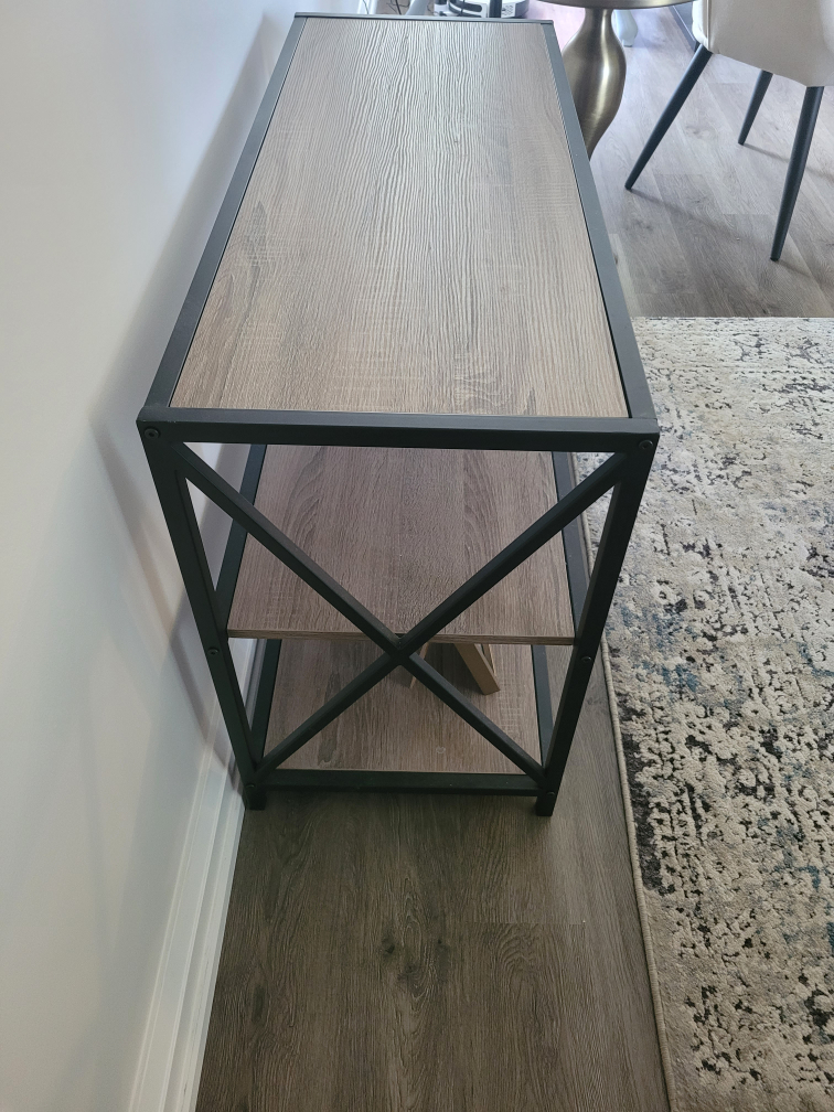 black and Oak Console/bookcase - photo 4