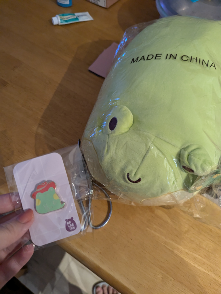 Frog Plush Toy with Pin thumbnail