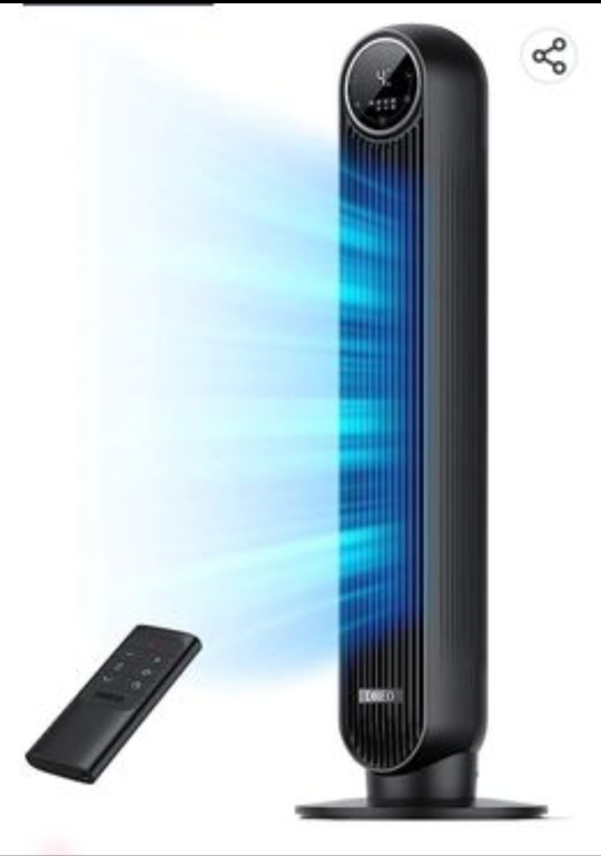 DREO TOWER FAN WITH REMOTE