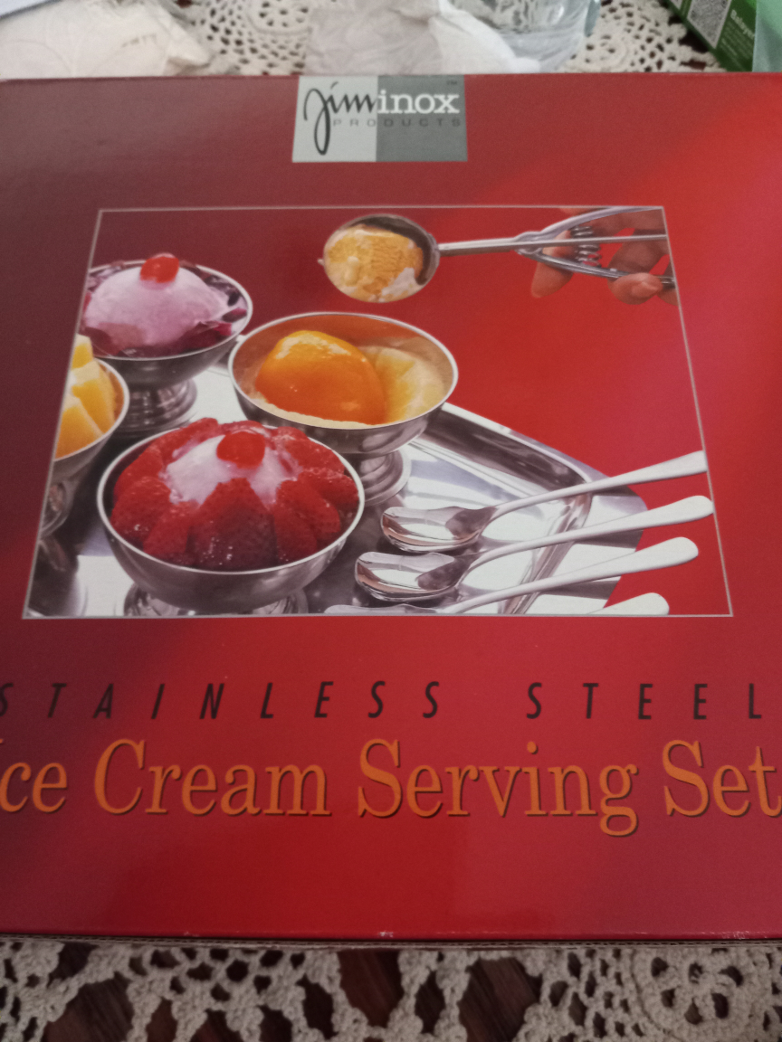 Ice cream serving set, stainless steel 14pcs. image indicator(3)