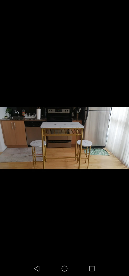Gold and White Kitchen Table Set - photo 2