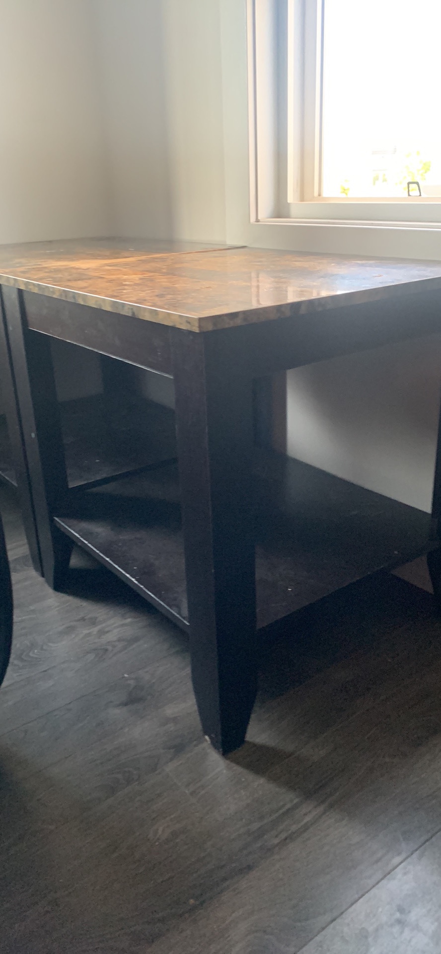 Marble Top End Table