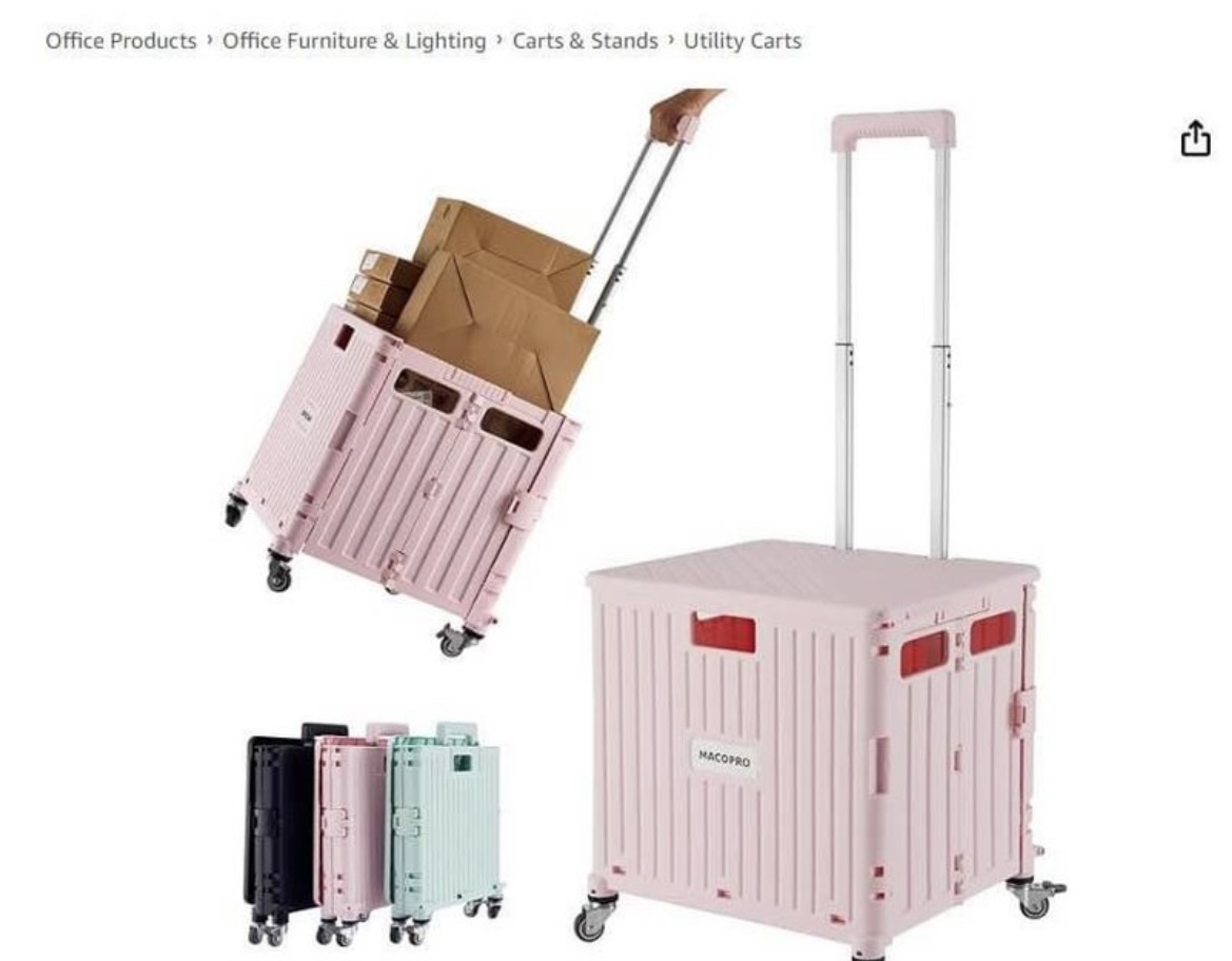 Collapsible Utility Cart for Groceries