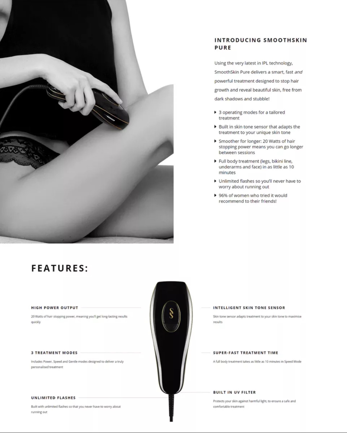 Smoothskin Pure IPL Hair Removal Device For Face & Body - photo 5