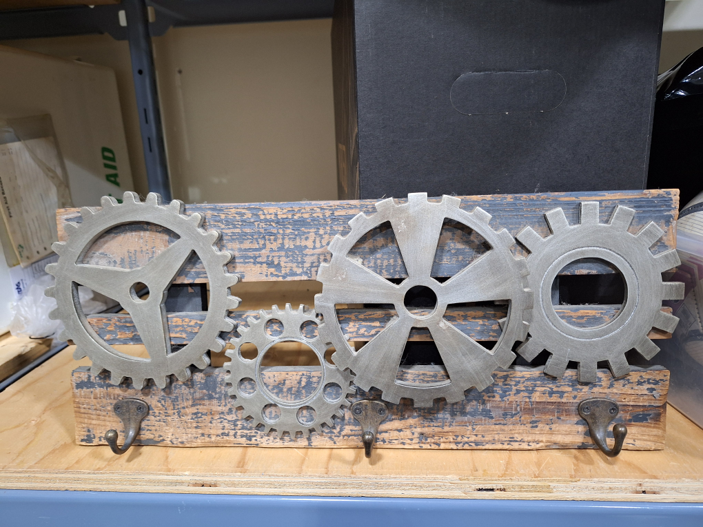 19 inches steam punk coat /keys hanger