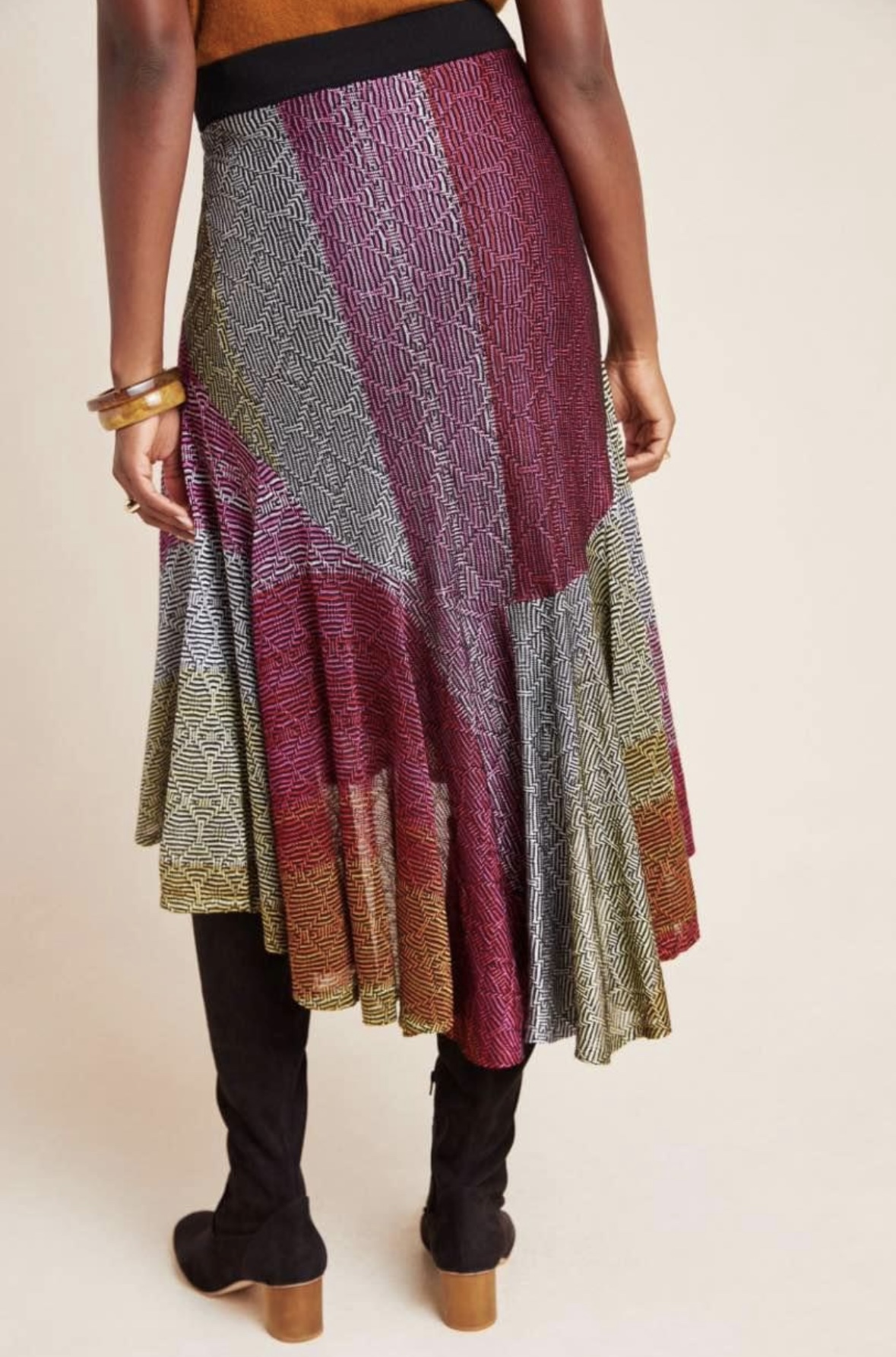 Anthropologie Cecilia Prado Abstract Multicolor Midi Skirt image indicator(5)