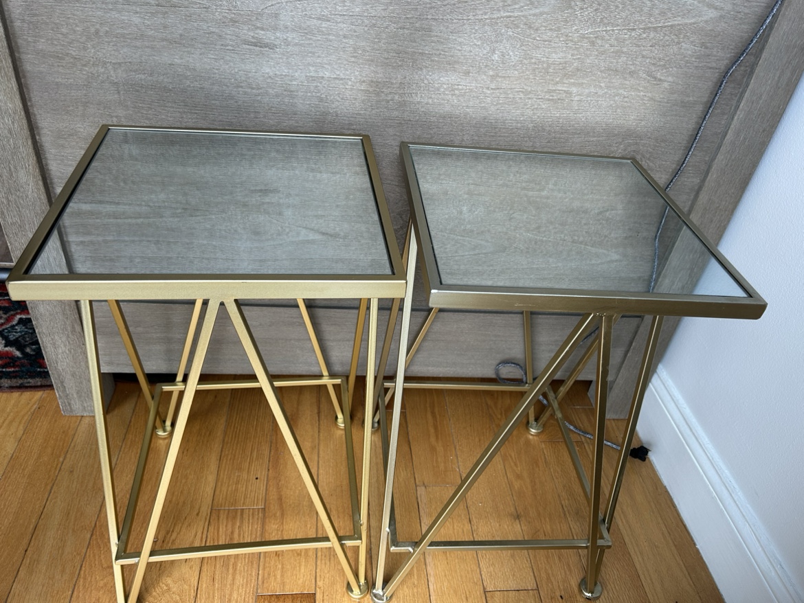Gold side tables - photo 3