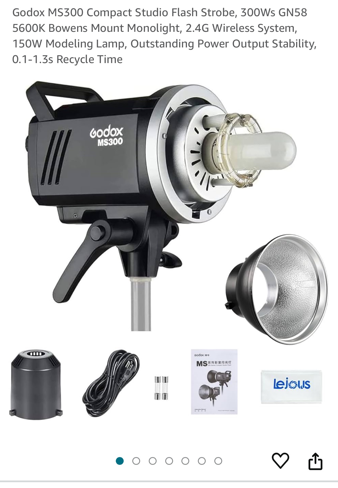 Ms 300 flash with reflector