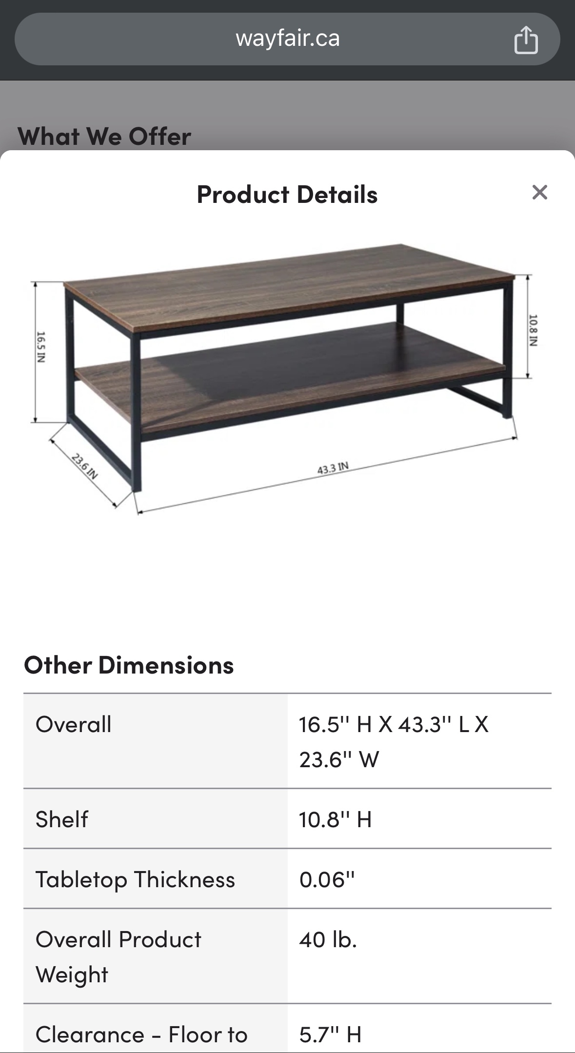 2 tier dark brown coffee table - photo 3