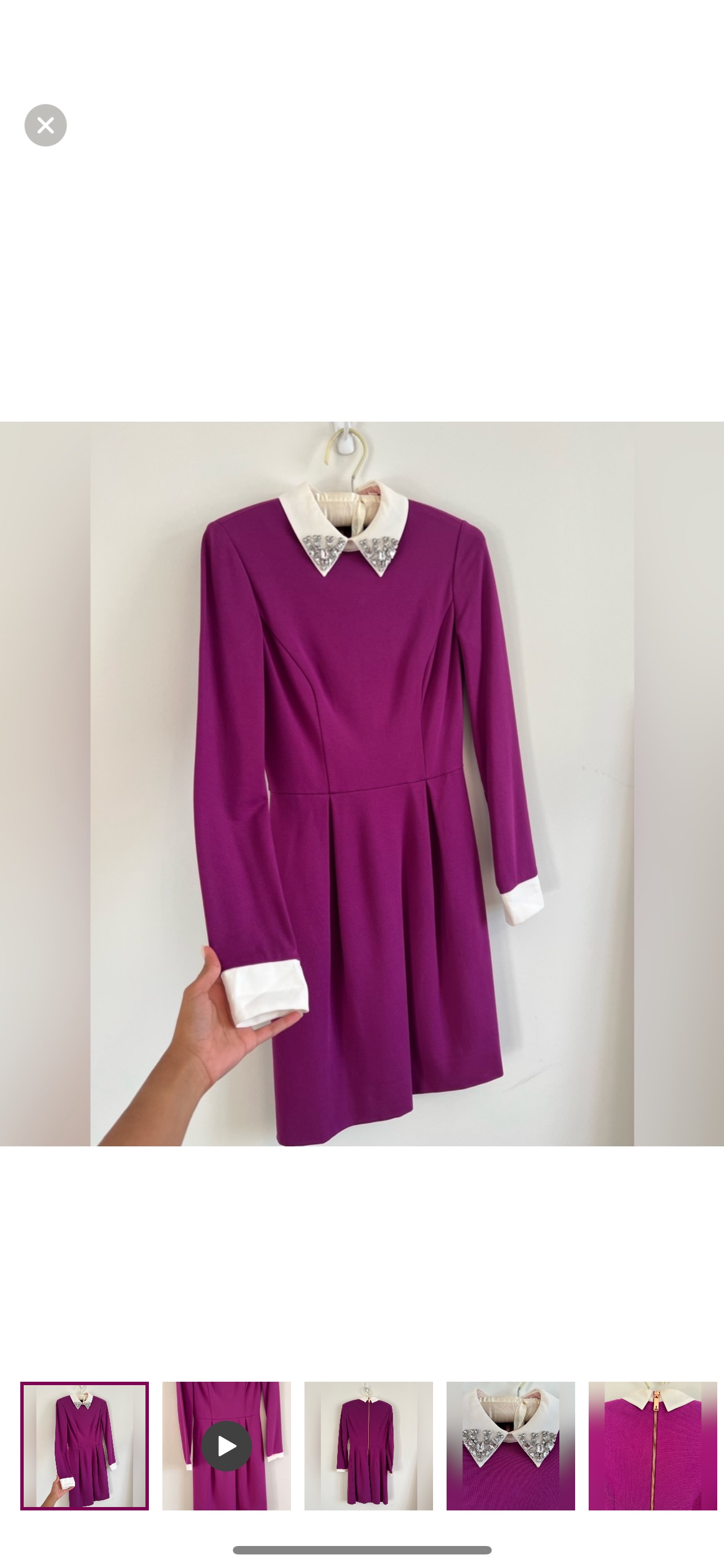 Ted baker Purple & White Dress XS thumbnail