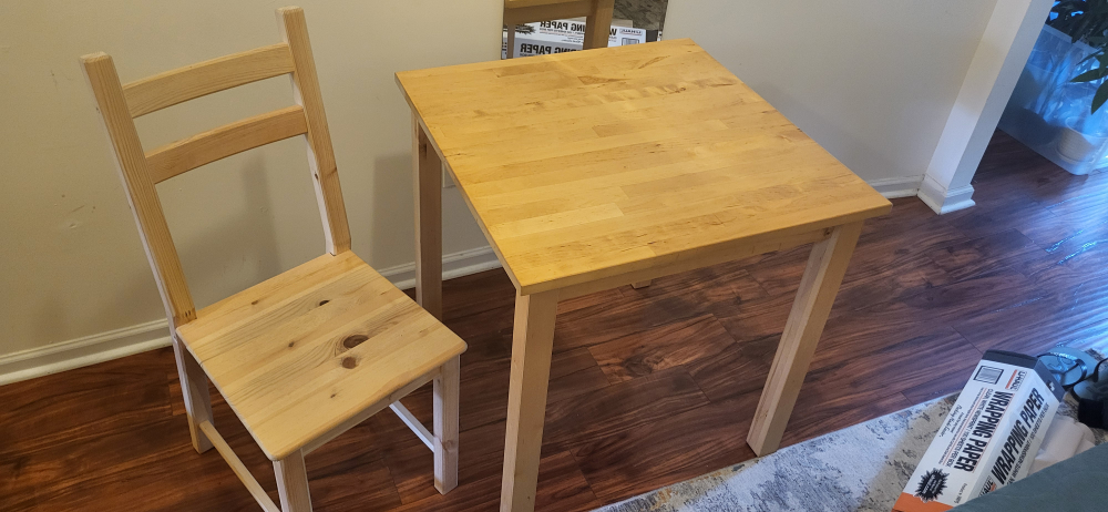 IKEA table with 4 chairs