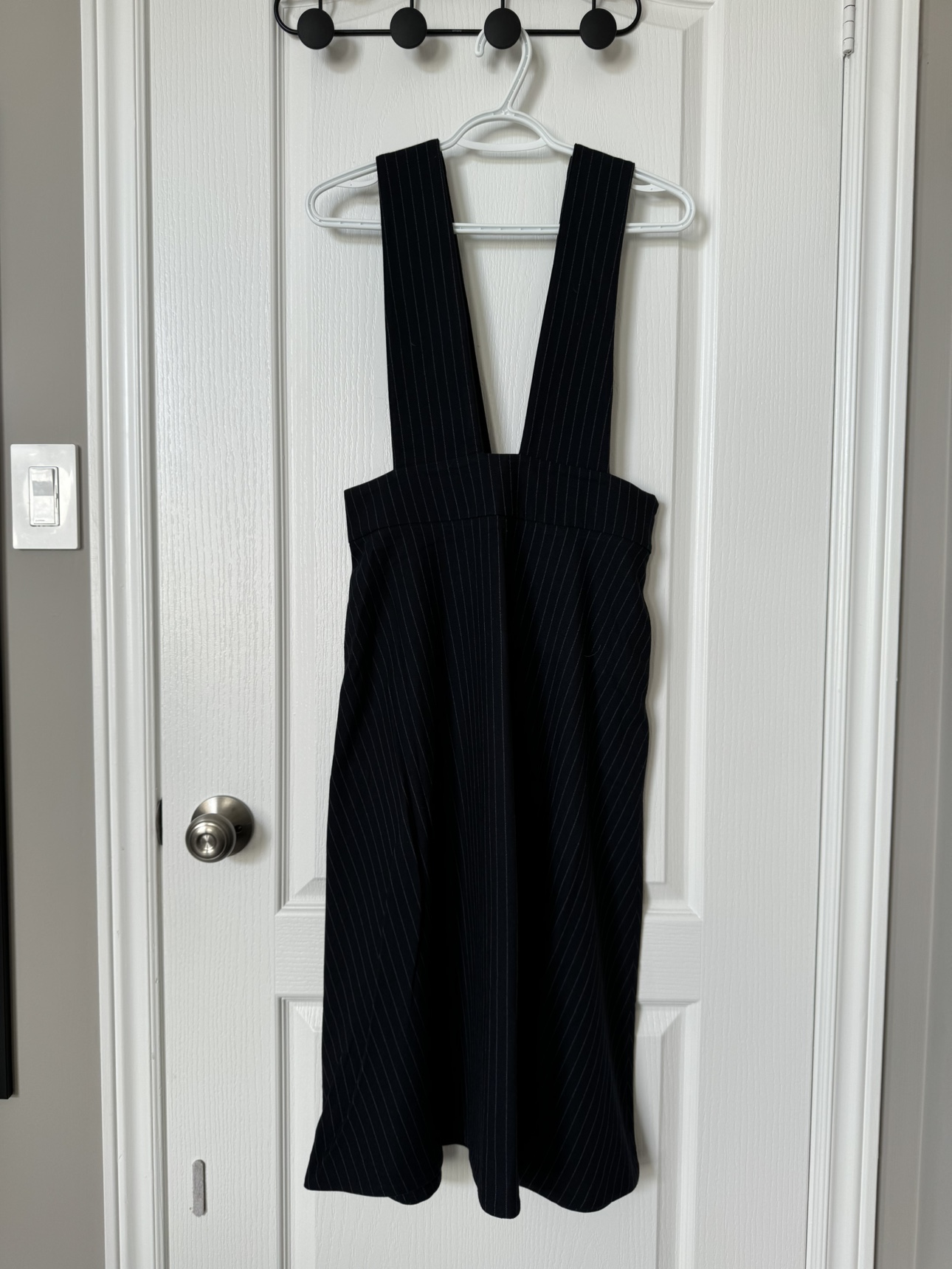 Zara Black and White Striped Overall Dress image indicator(2)