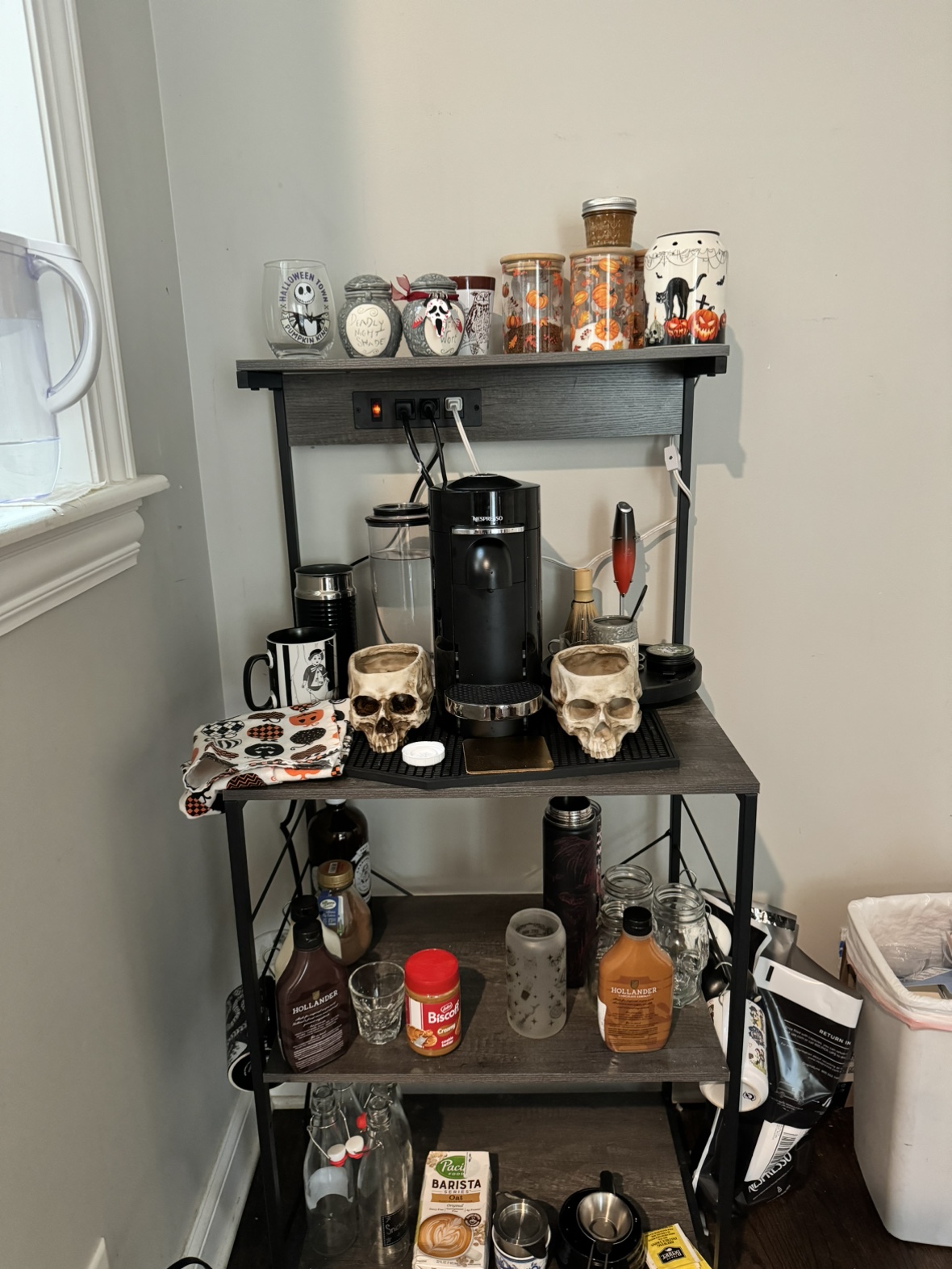 Black Metal Kitchen Cart NEED GONE (moving)