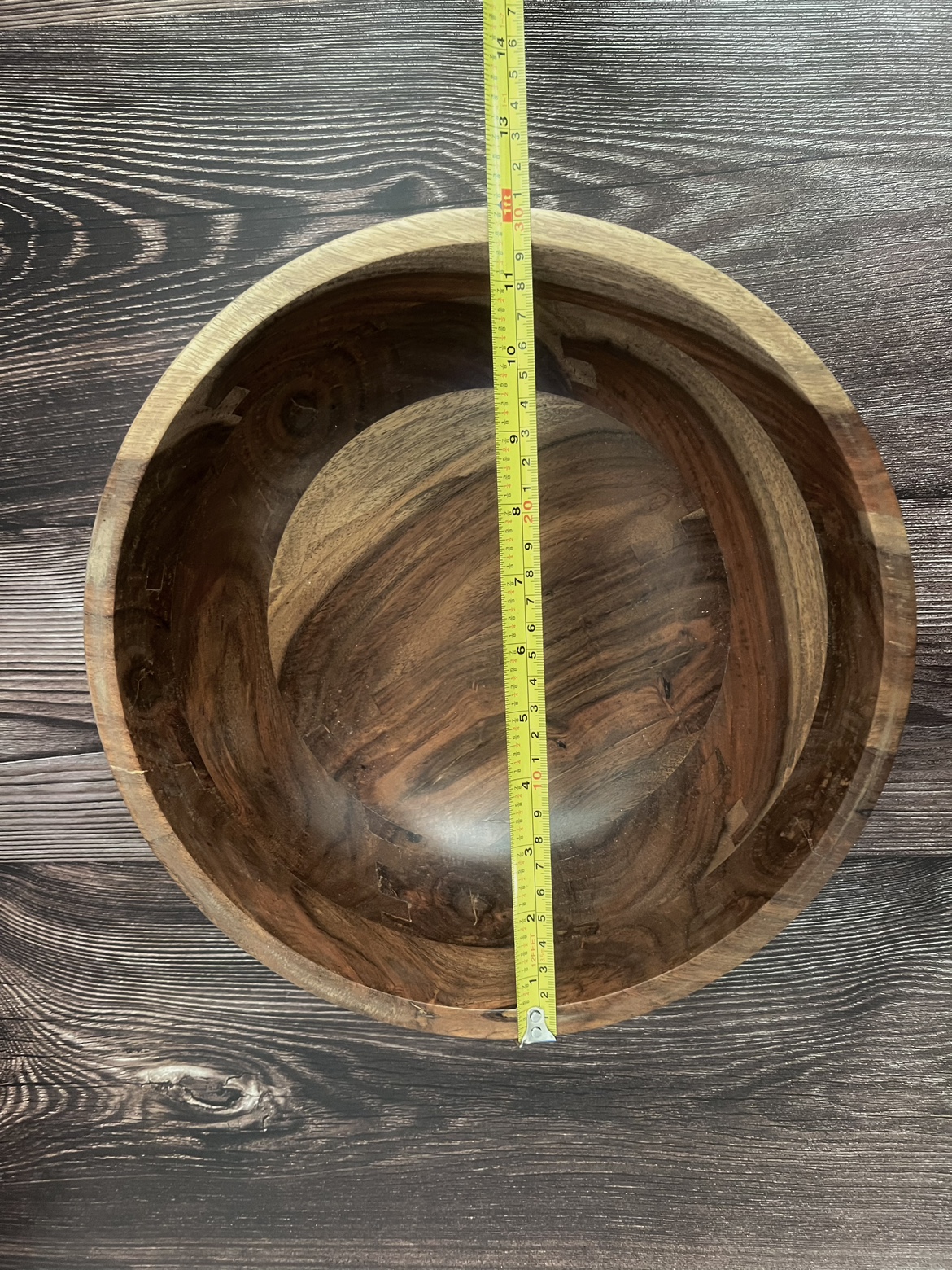 Large West Elm Wooden Bowl image indicator(3)