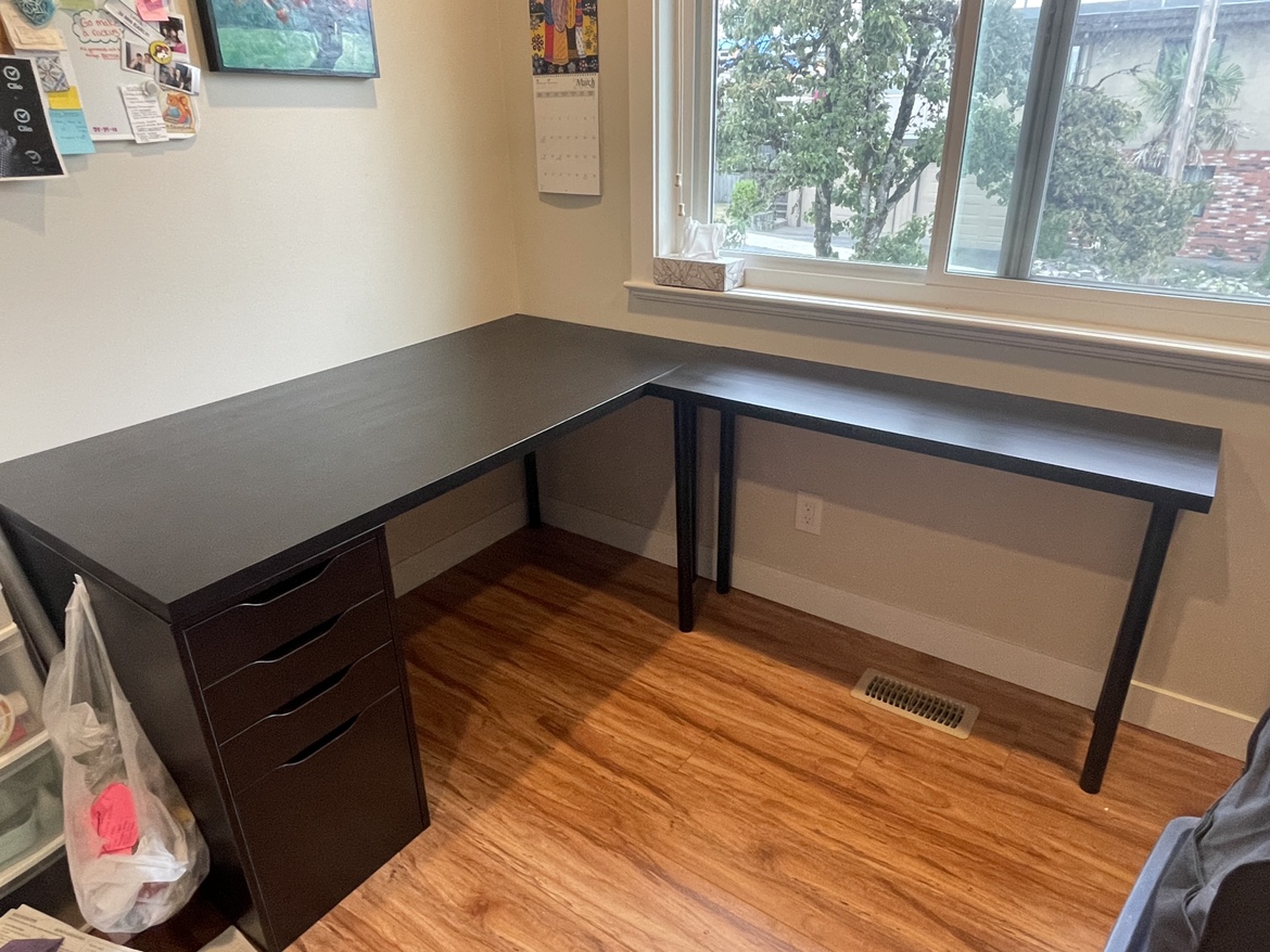 Lagkapten / Alex IKEA Black-brown L desk