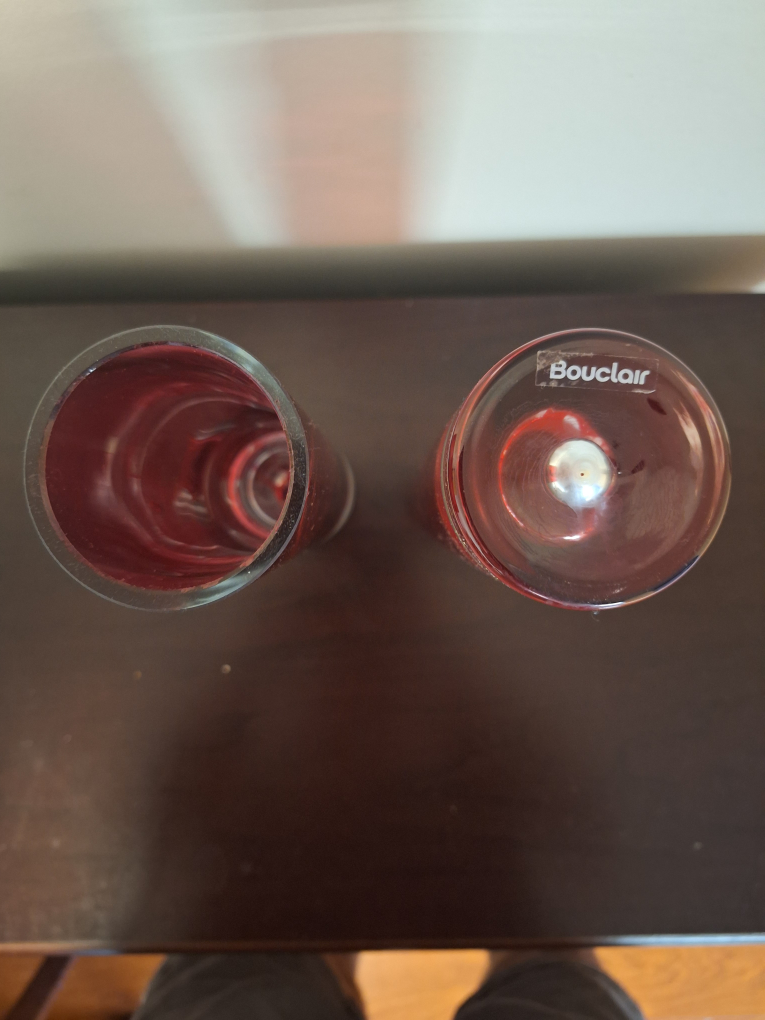 Bouclair Red Glass Vases (Set of 2) - photo 2