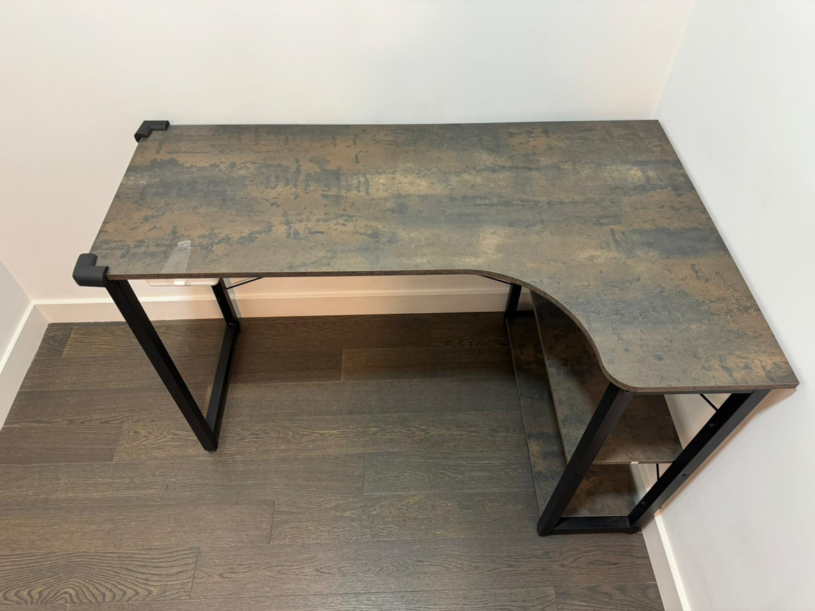 L-Shape Desk with Shelves - photo 3
