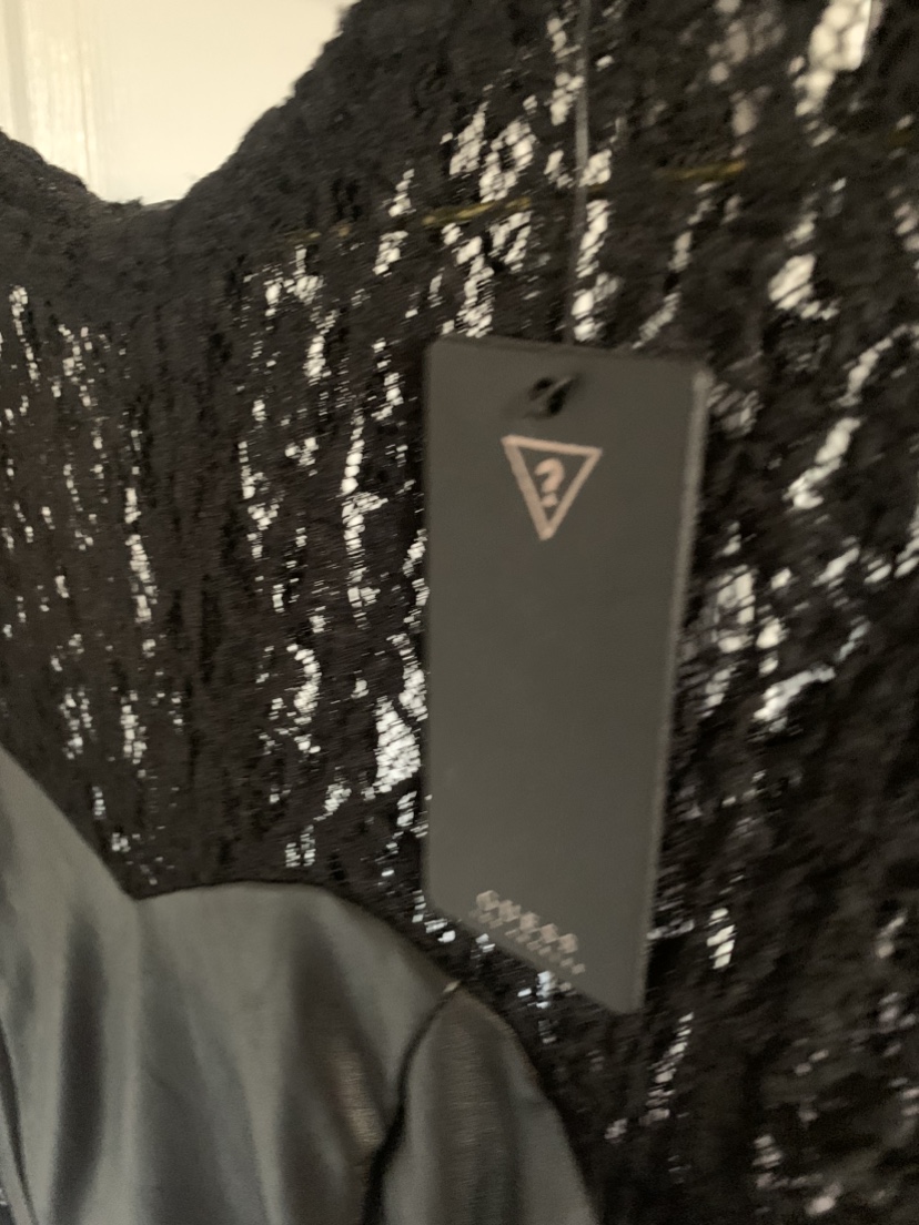 Guess Black Leather Dress with Lace