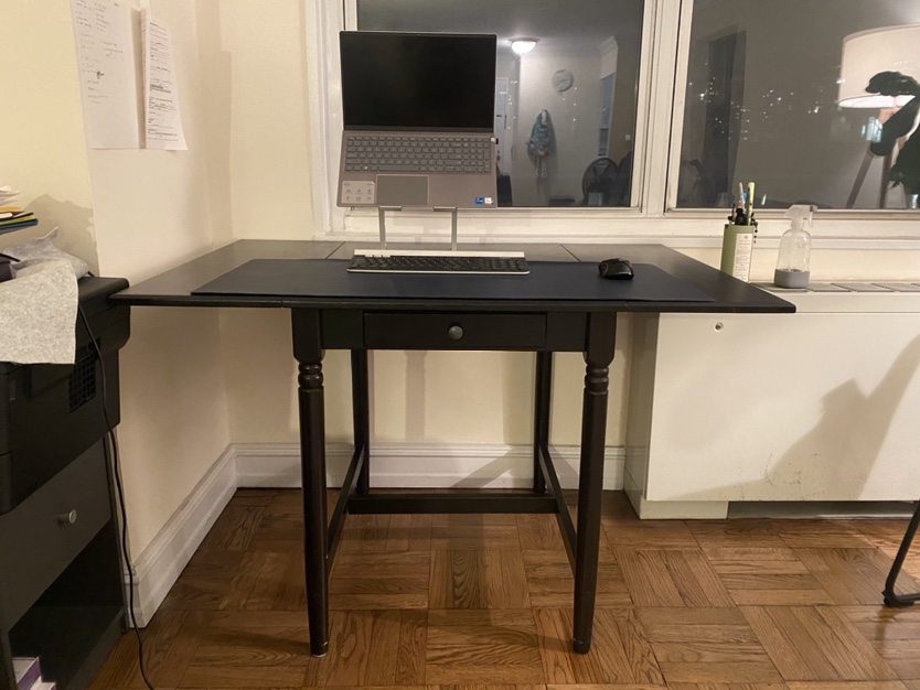 Foldable desk black