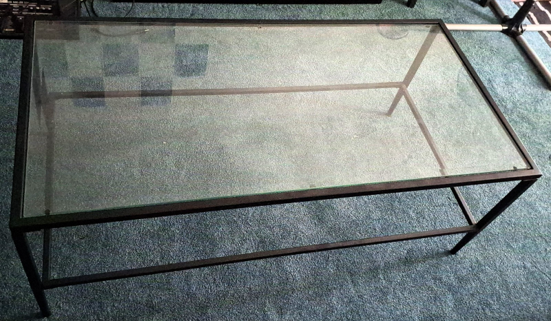 Modern Glass Top Coffee Table - $50 image indicator(2)