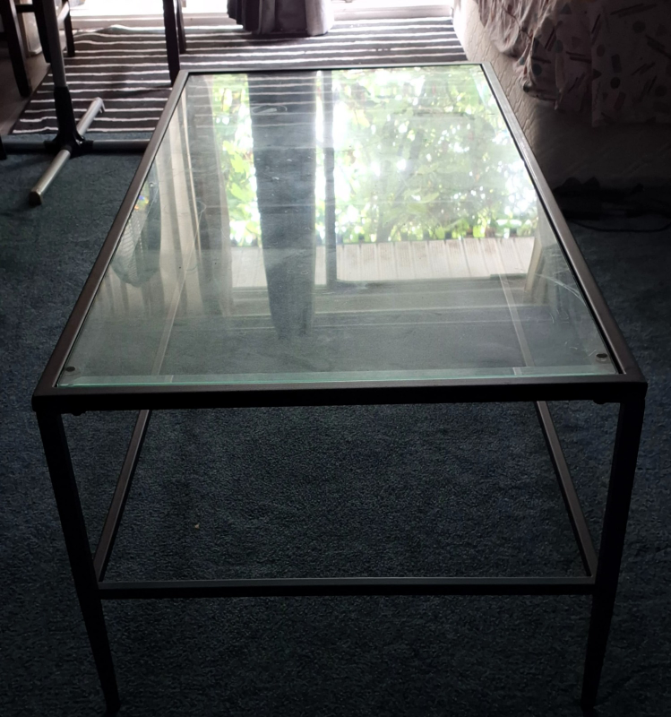 Modern Glass Top Coffee Table - $50 image indicator(3)