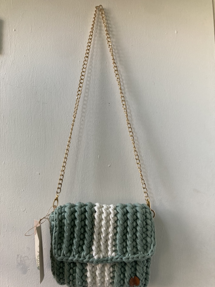 Brand New Crochet  Bag with Gold Chain thumbnail