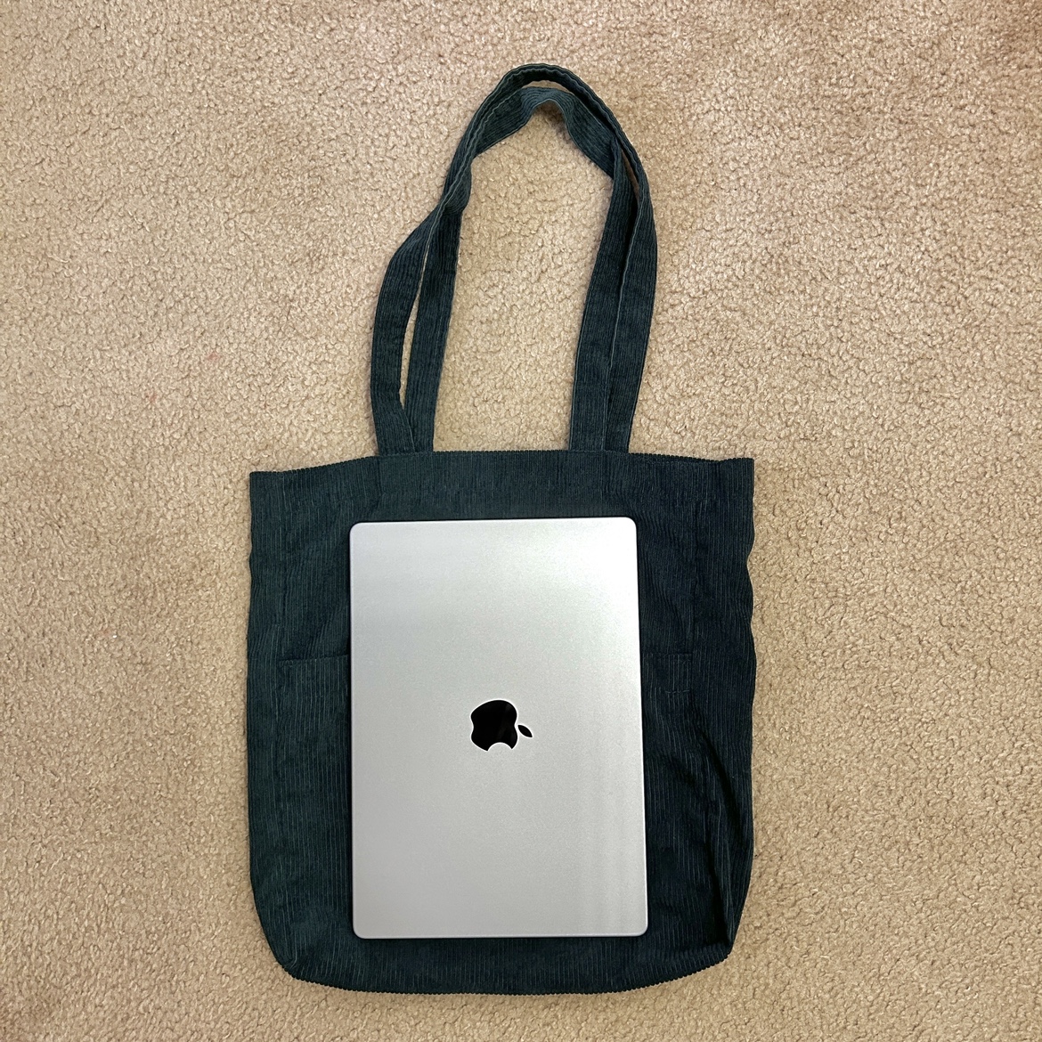 Corduroy Tote Bag with Pocket (Fits Laptop) image indicator(3)
