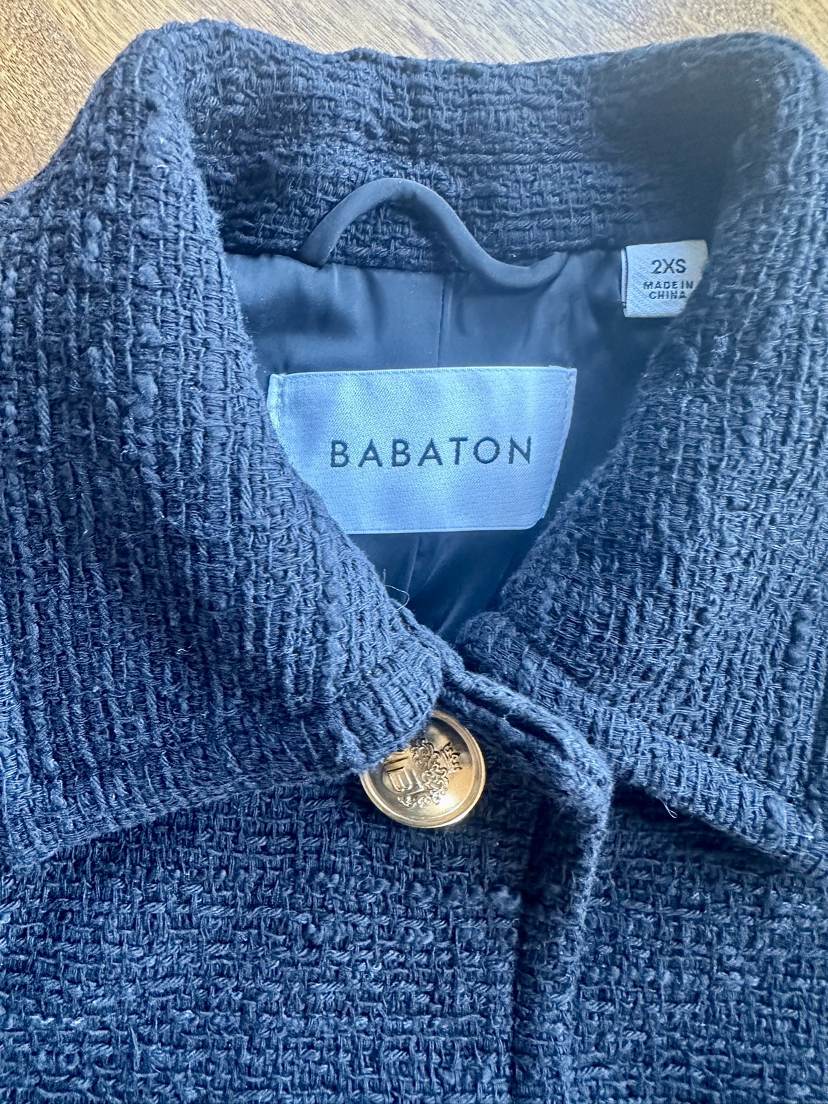 Aritzia Babaton Black Frances Tweed Crop Jacket - photo 3